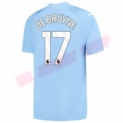 Billige Manchester City 2019-20 De Bruyne 17 Fotballdrakter Hjemmedraktsett Kortermet..